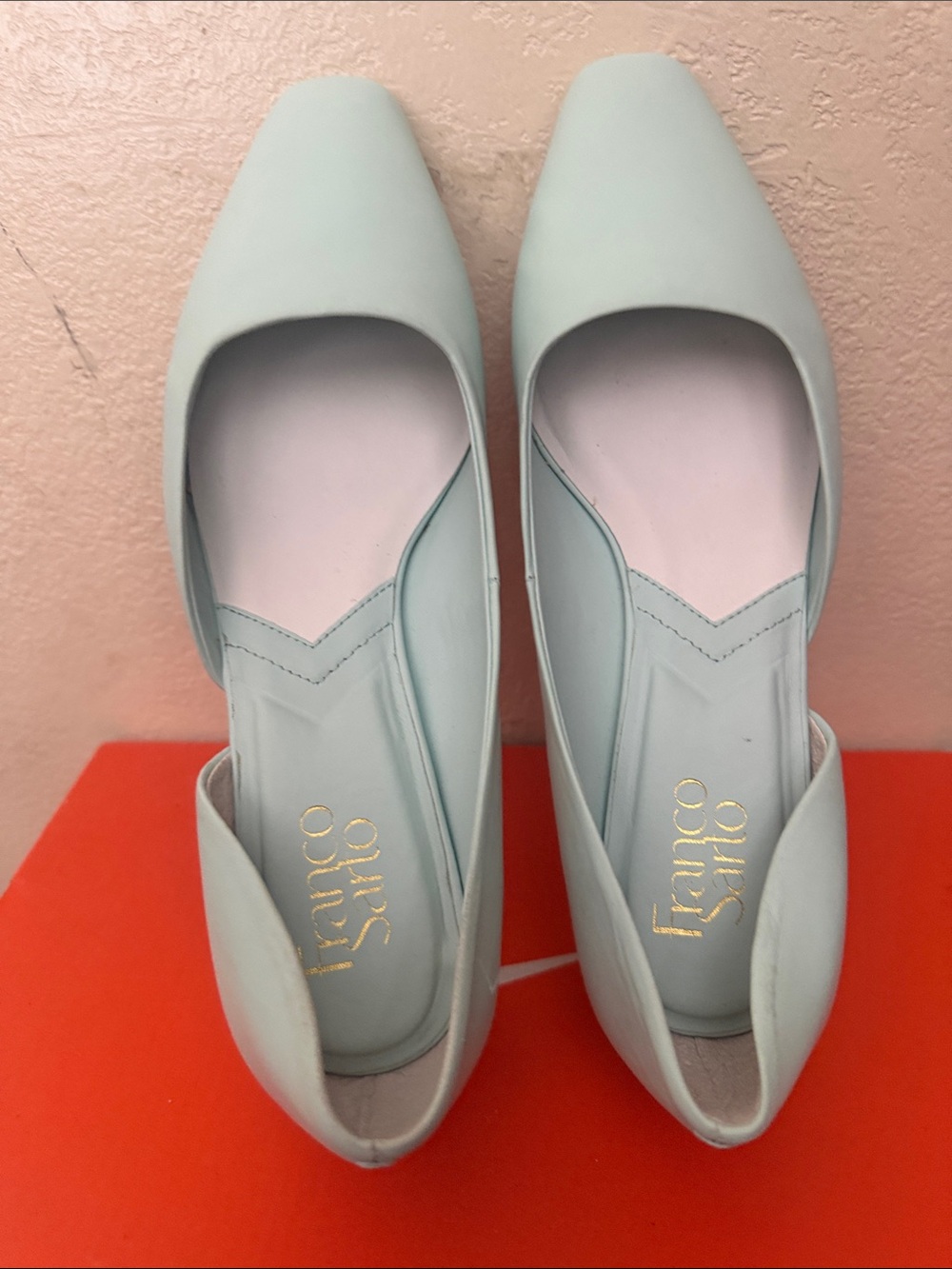 Franco Sarto Pale Mint Square-Toe Flats